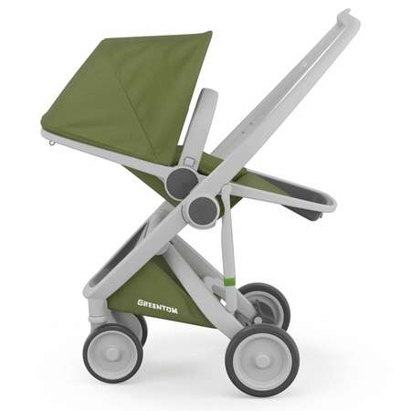 Коляска 2в1 Greentom Upp Classic Оливковый