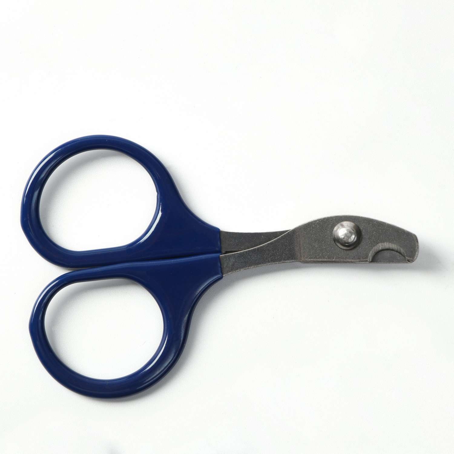 Ножницы-когтерезы Пижон изогнутые с прорезиненными ручками Отверстие 6 мм тёмно-синие - фото 5