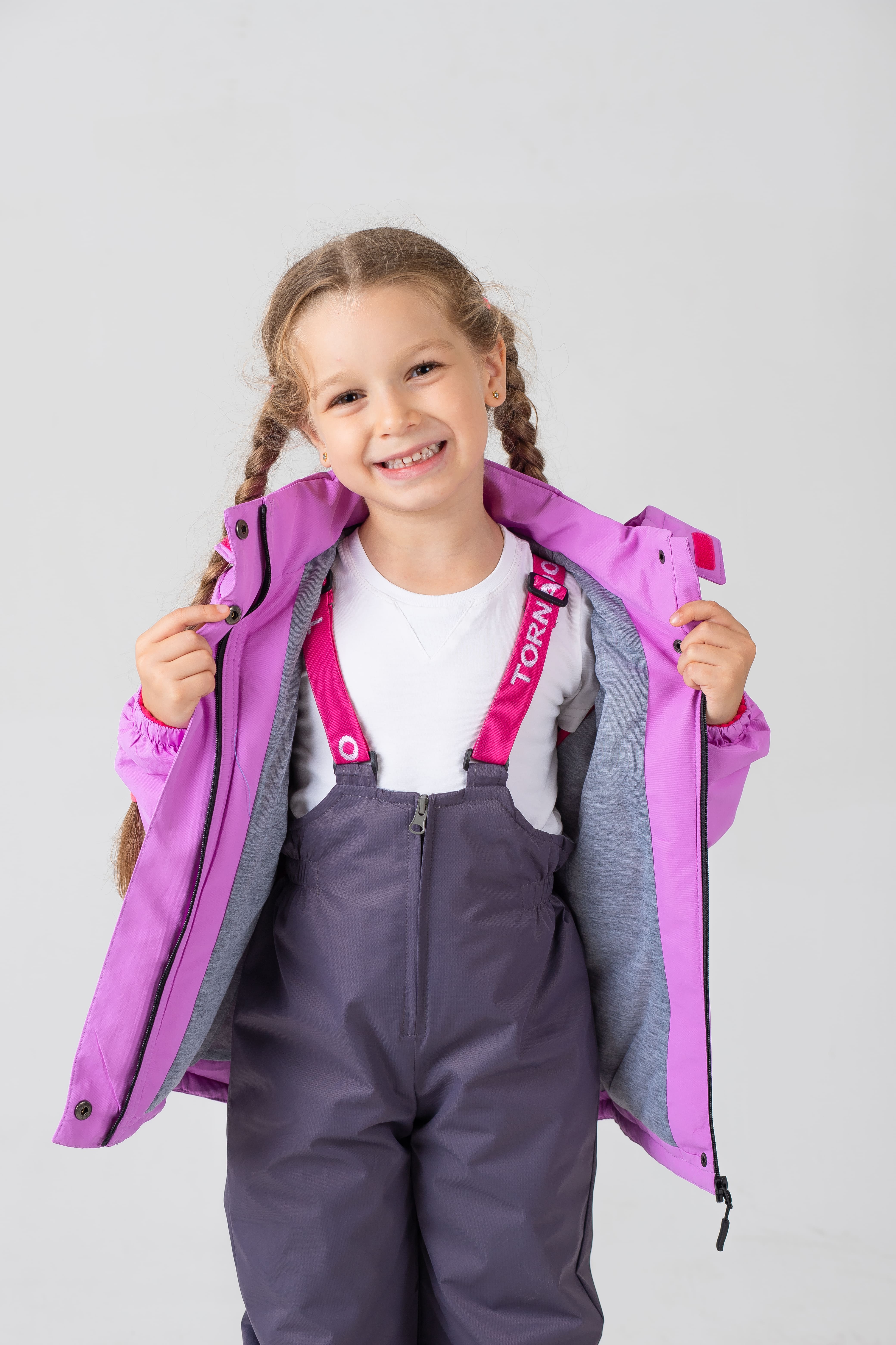 Куртка и полукомбинезон RuStyle Комплект яркий фиолет - фото 2