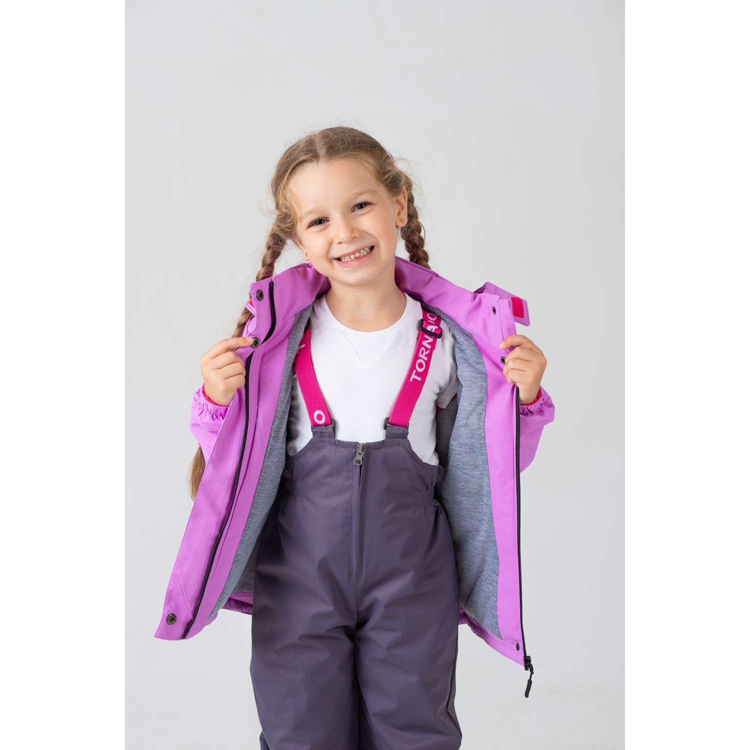 Куртка и полукомбинезон RuStyle Комплект яркий фиолет - фото 2