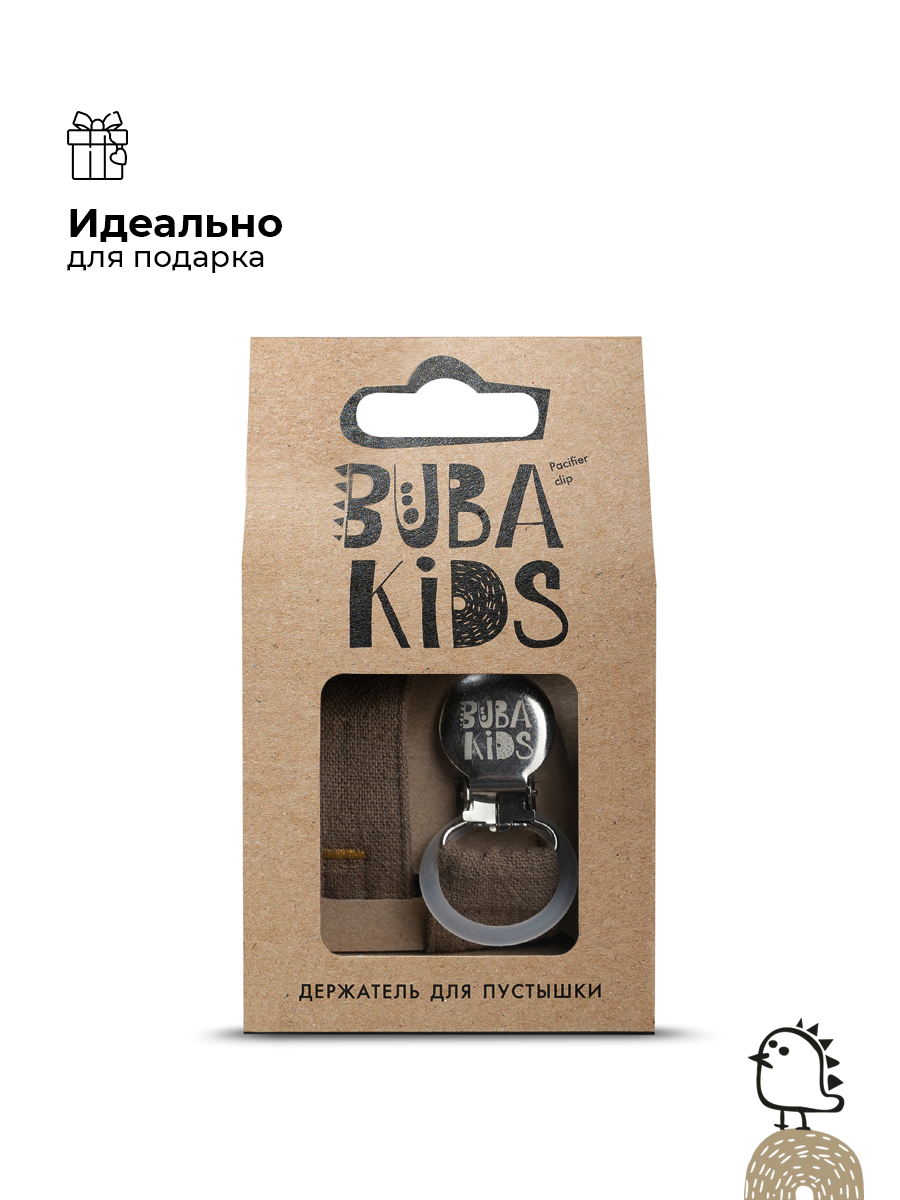 Держатель для пустышки BUBA KIDS из крапивы Рами Ореховый - фото 5