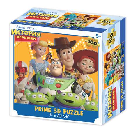 3D Пазл Prime 3D История игрушек 100 деталей 31х23 см