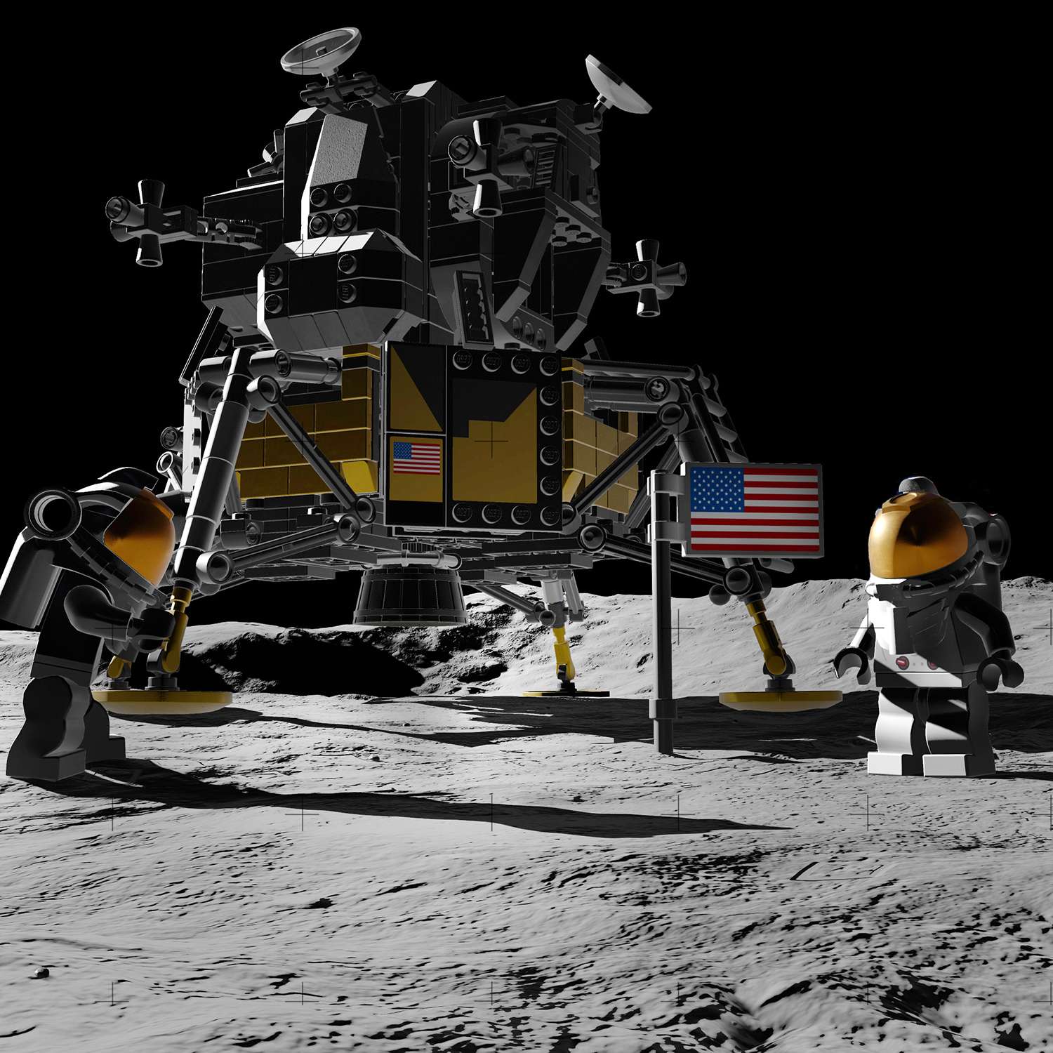 Конструктор LEGO Creator Expert Лунный модуль корабля Апполон 11 НАСА 10266 - фото 9
