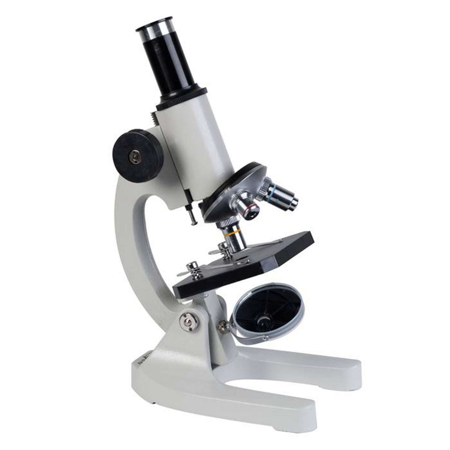 Микроскоп школьный Микромед С-13 стеклянная оптика с увеличением 800х и с препаратами Существа 12 шт - фото 2