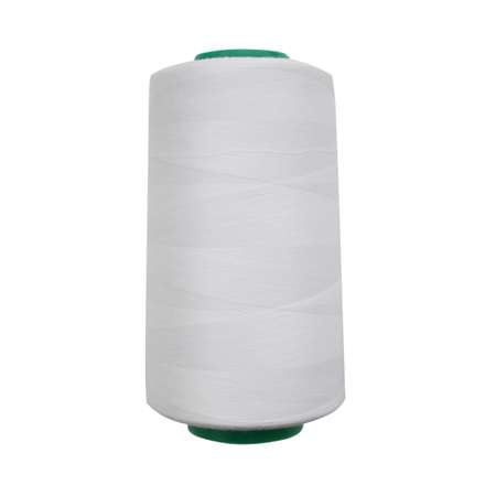Нитки Bestex промышленные для тонких тканей для шитья и рукоделия 50/2 5000 ярд 1 шт 001 белый