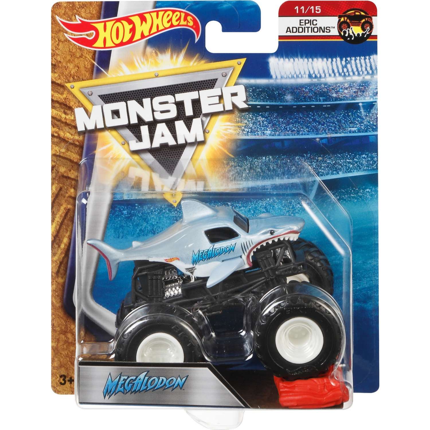 Машина Hot Wheels Monster Jam 1:64 Epic Edditions Мегалодон FLX03 21572 - фото 2