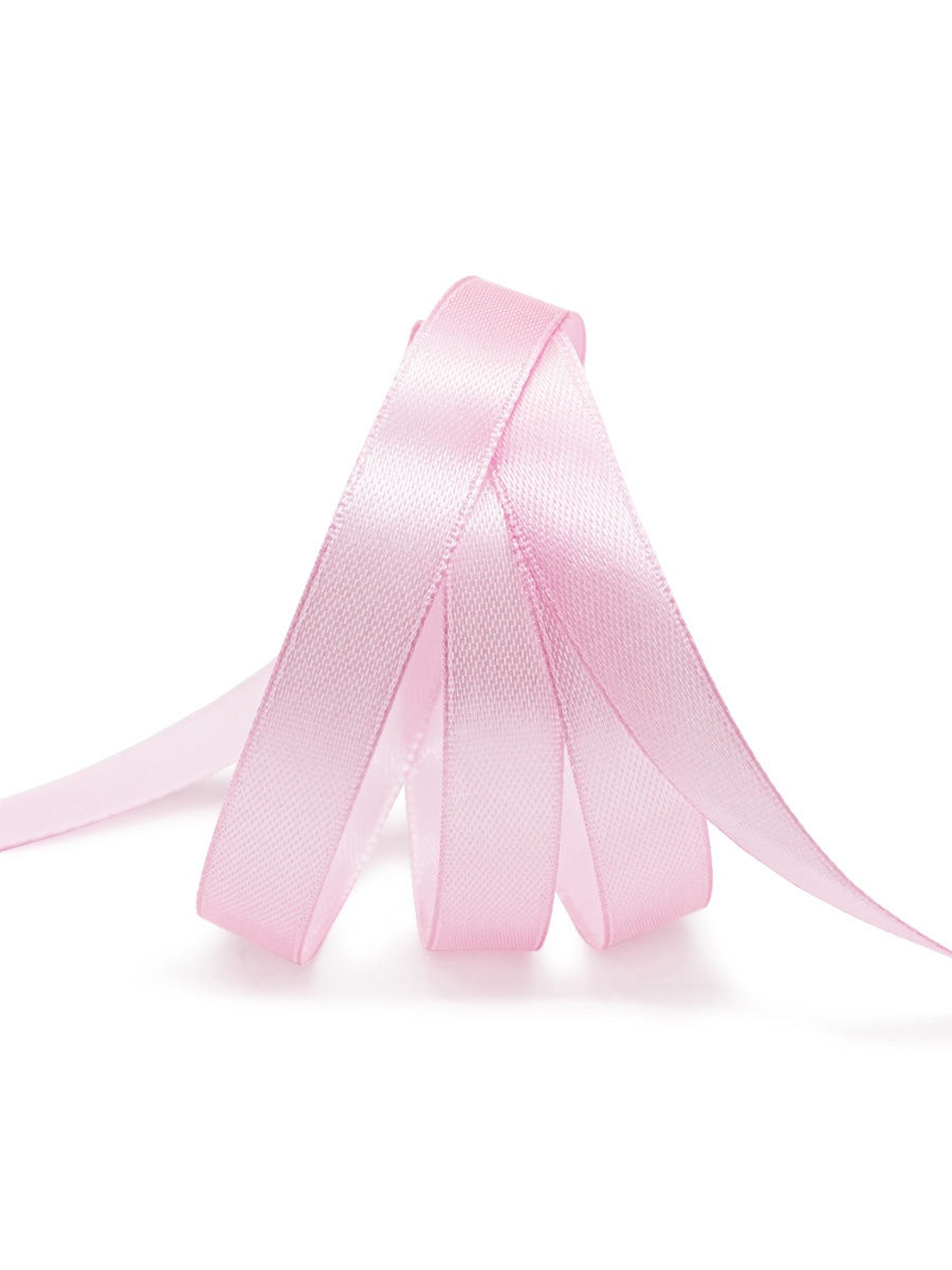 Лента Айрис атласная упаковочная флористическая 1.2 см 22.86 м 010 светло - розовый - фото 2
