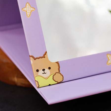 Зеркало настольное для макияжа iLikeGift STGR bunny purple