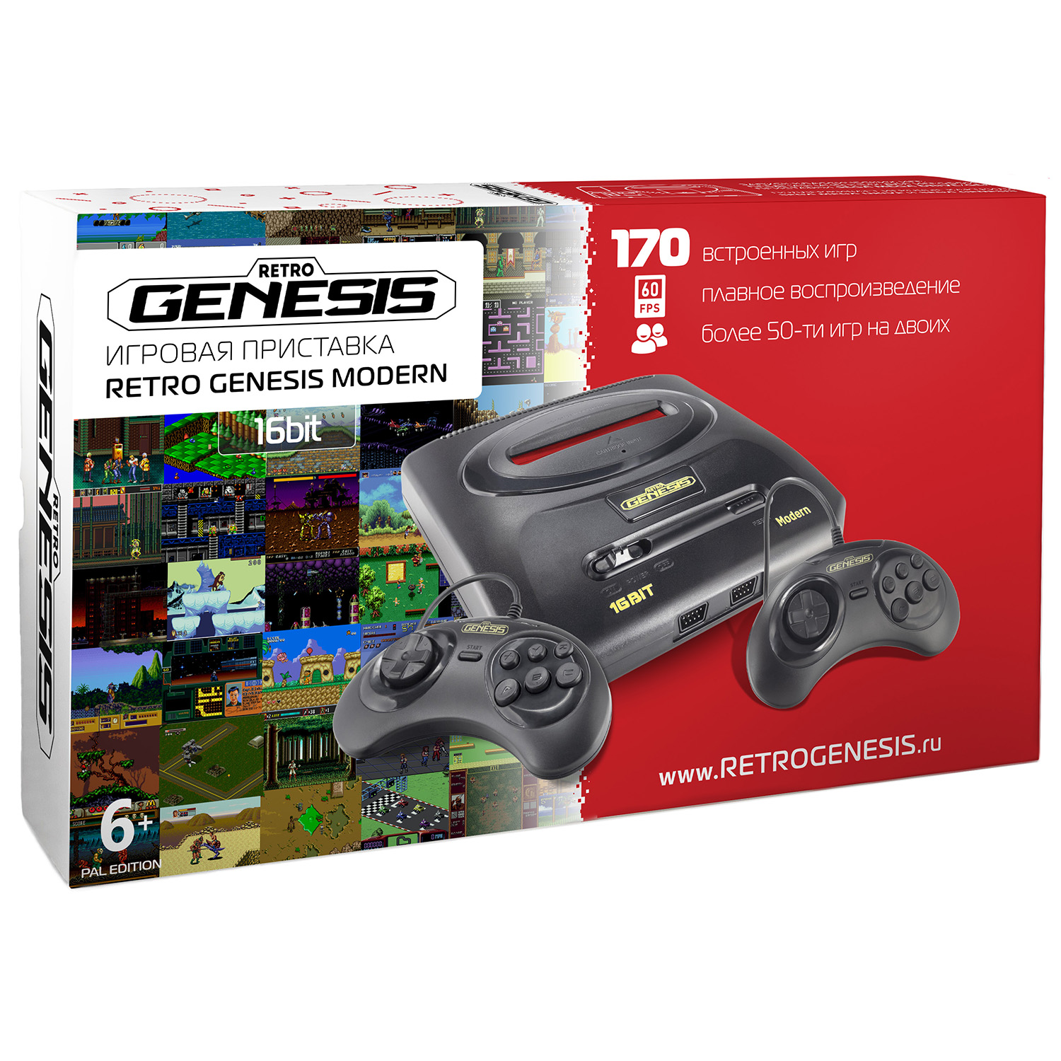 Игровая приставка для детей Retro Genesis SEGA Modern (PAL Edition) + 170  игр / 2 проводных джойстика купить по цене 2690 ₽ в интернет-магазине  Детский мир