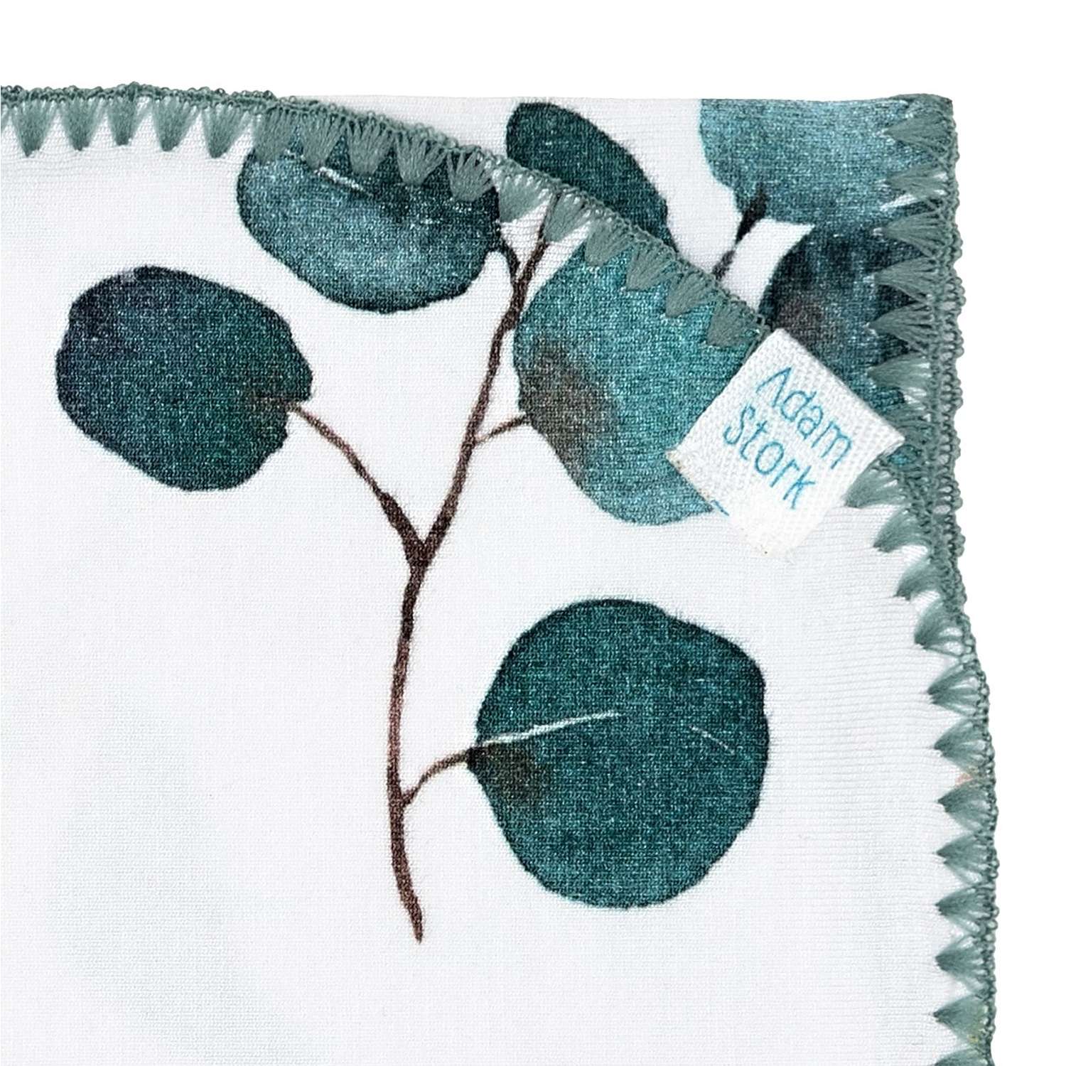 Пеленка трикотажная Adam Stork детская 85х100 см Листья эвкалипта - фото 2