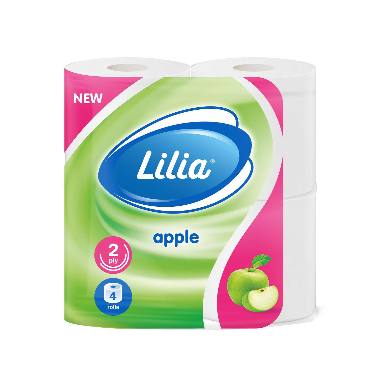 Туалетная бумага Лилия с ароматом Яблоко 2слоя 4рулона - фото 2