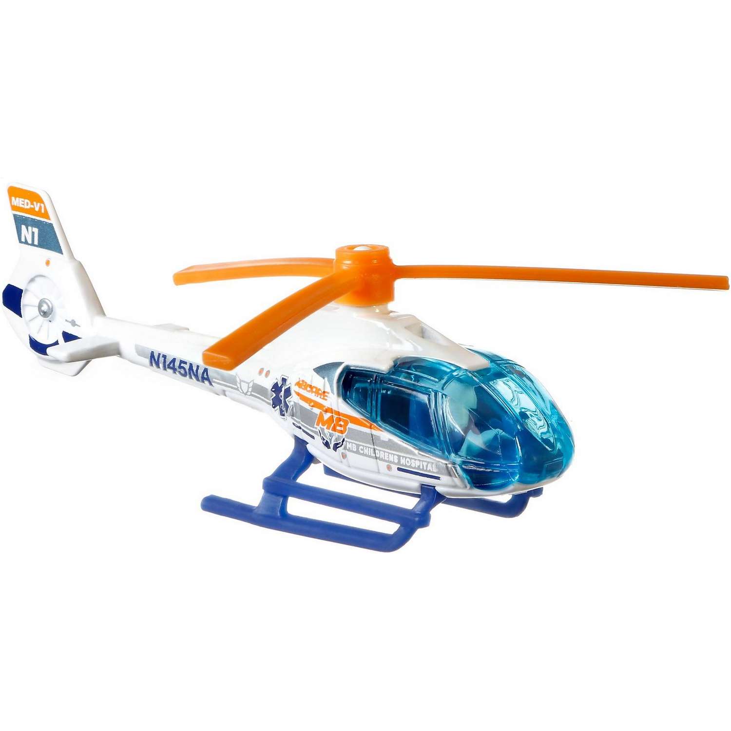Игрушка Matchbox Транспорт воздушный Вертолет Эйрбас Хеликоптерс H130 GKT52 68982 - фото 3