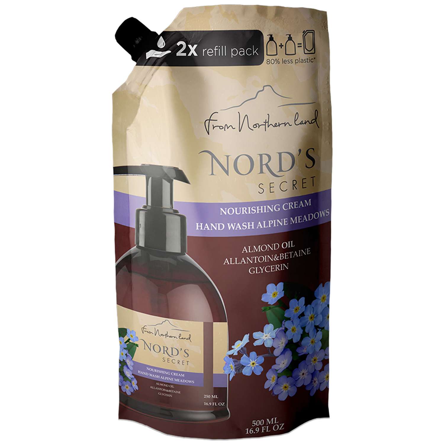 Крем-мыло для рук NORD'S SECRET питательное Альпийские луга 500 мл - фото 1