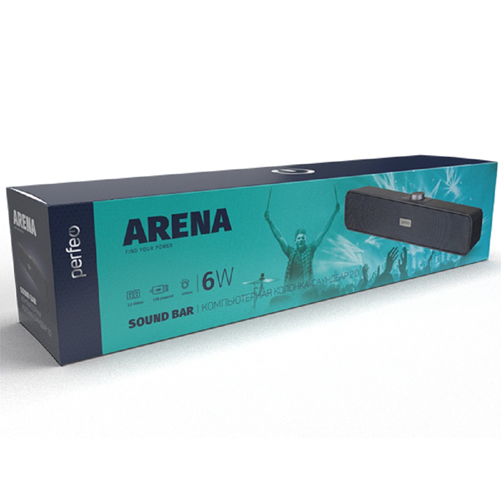 Колонка-саундбар Perfeo компьютерная ARENA мощность 6 Вт USB графит - фото 5