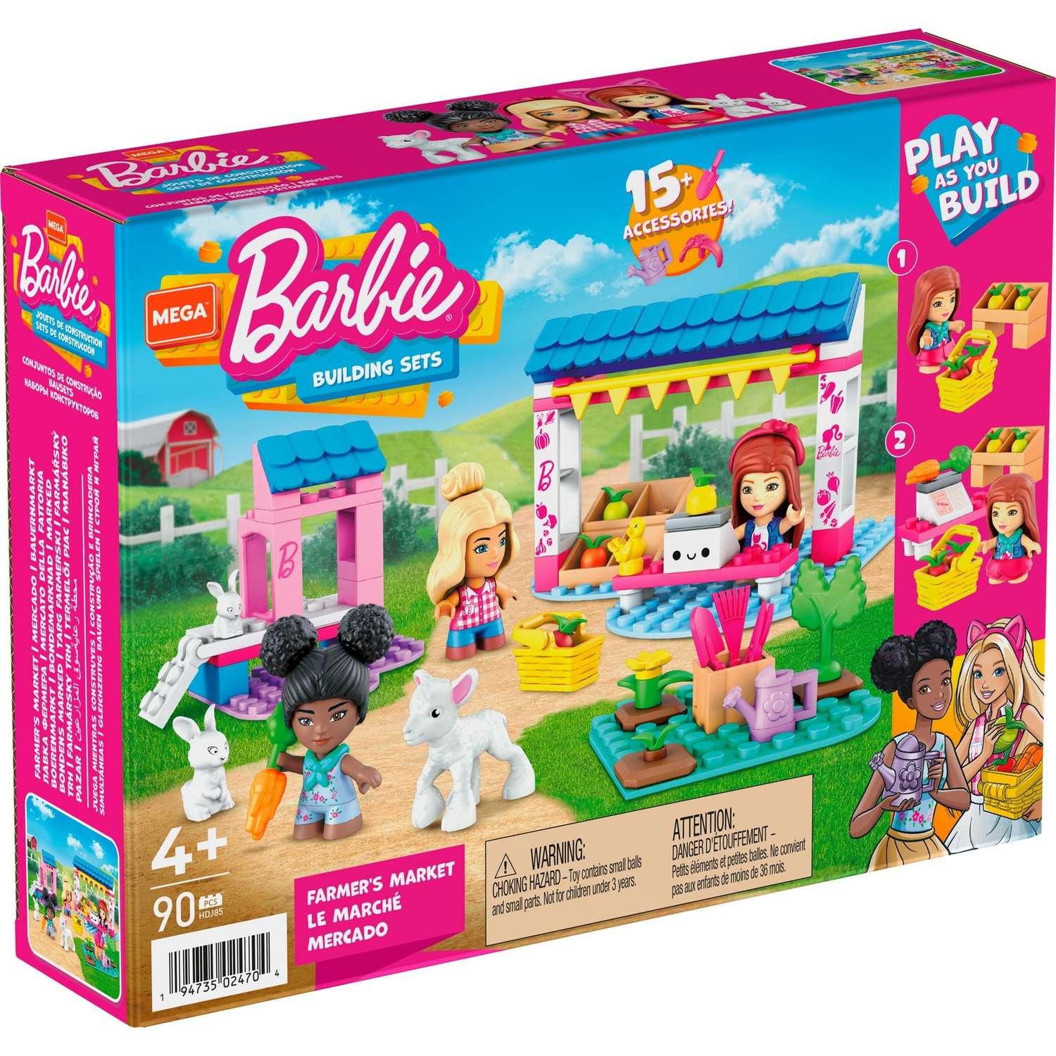Конструктор Mega Construx Barbie Фермерский рынок блочный - фото 2