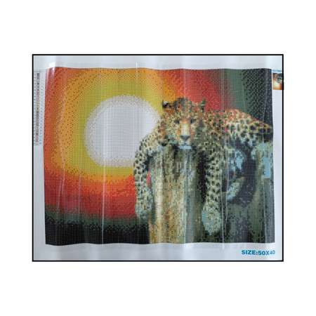 Алмазная мозаика Seichi Леопард 40х50 см