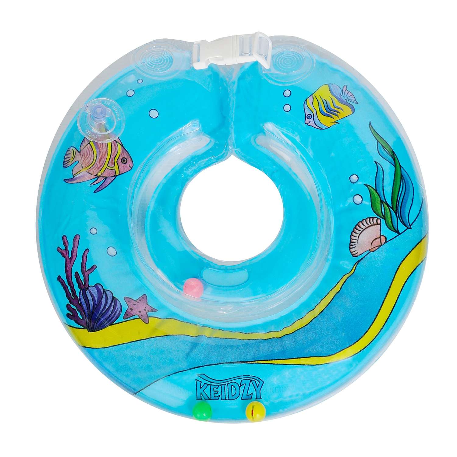 Круг на шею Keidzy для купания малышей синий подводный мир - фото 1