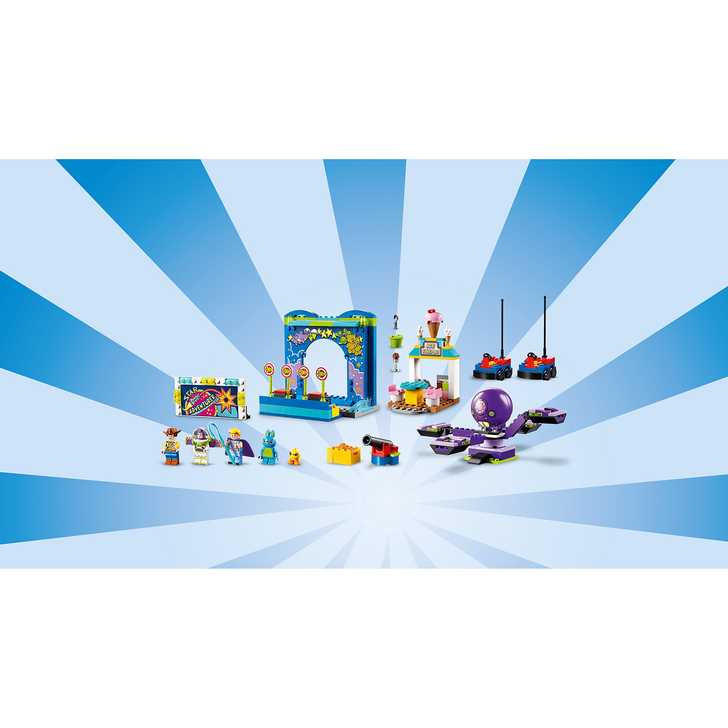 Конструктор LEGO 4+ Парк аттракционов Базза и Вуди блочный - фото 9