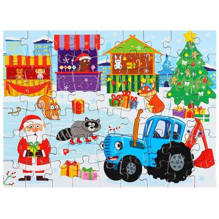 Пазл Синий трактор «Новый год в городе» Синий трактор 54 элемента