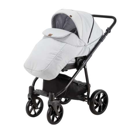 Коляска 3в1 BeBe-mobile Gusto Standart GU20 Светло-серый-Светло-серая перфорированная кожа