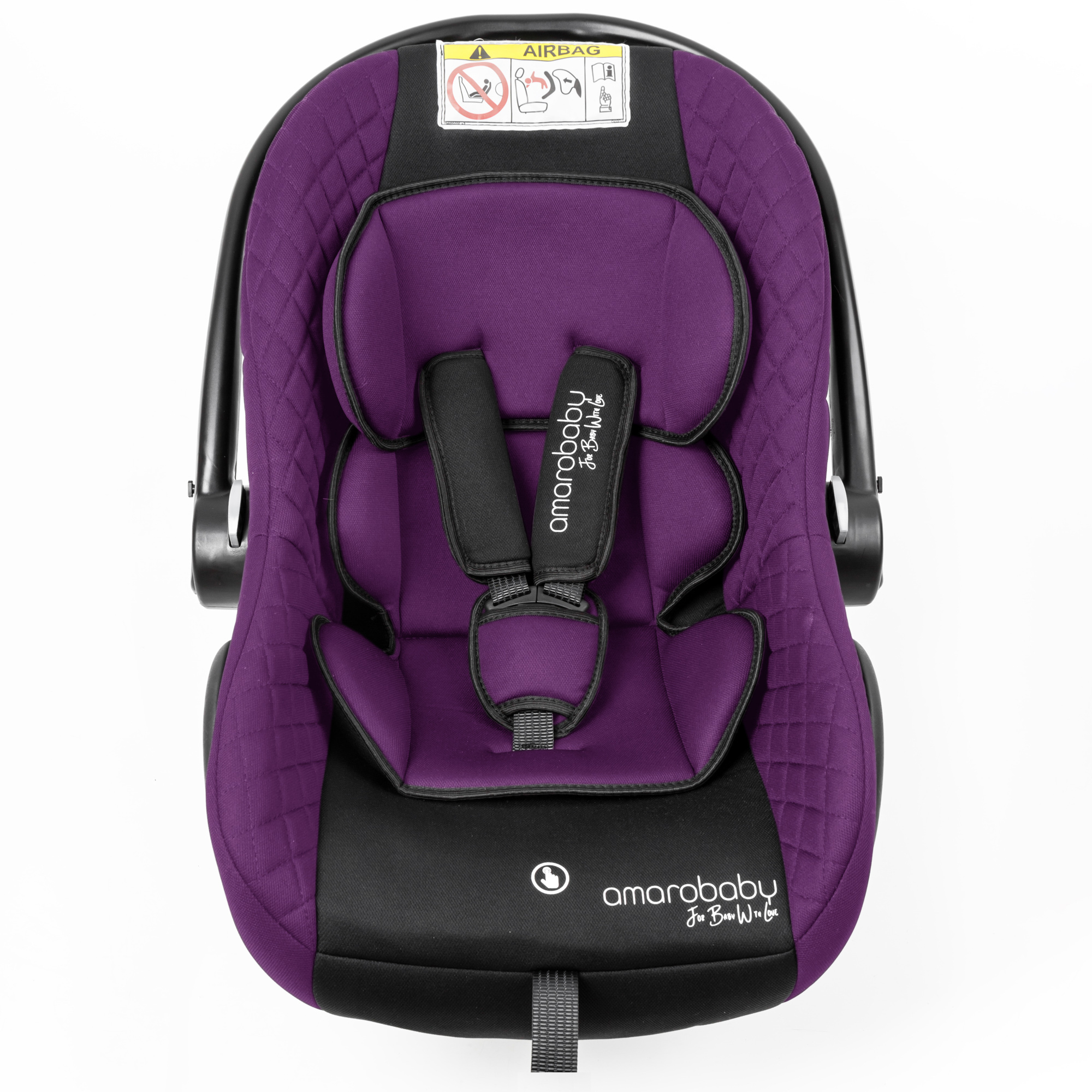 Автокресло детское AmaroBaby Baby comfort группа 0+ фиолетовый - фото 14