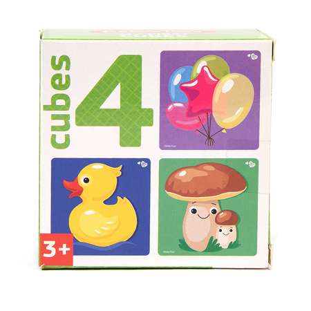 Кубики Десятое королевство BabyToys Микс 4шт 3544