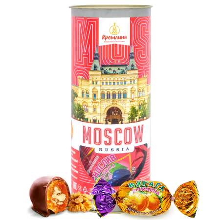 Конфеты Кремлина ассорти в глазури в подарочной тубе К 250г