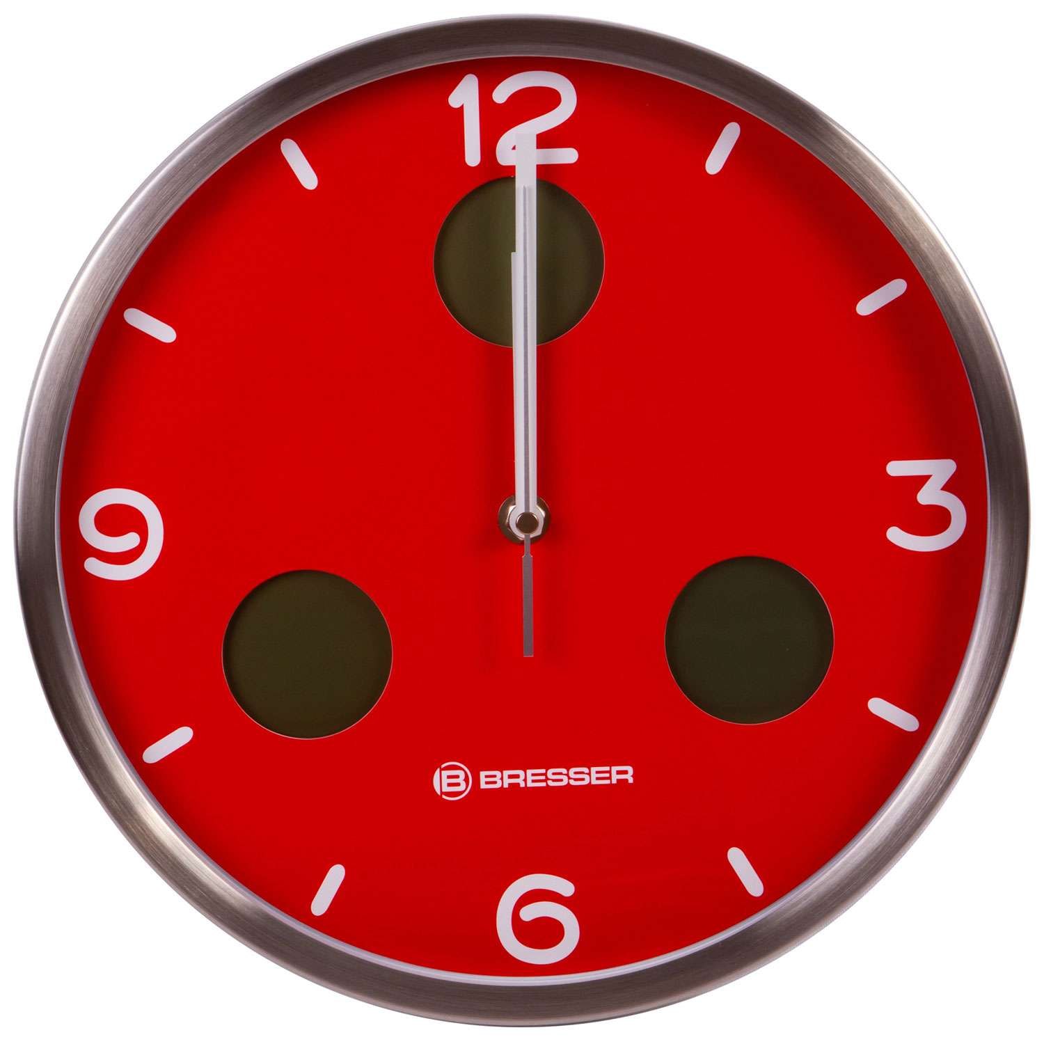 Часы настенные Bresser MyTime io NX Thermo/Hygro 30 см красные - фото 6