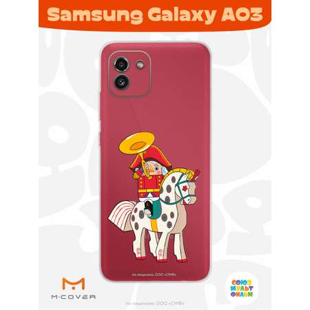 Силиконовый чехол Mcover для смартфона Samsung Galaxy A03 Союзмультфильм На коне