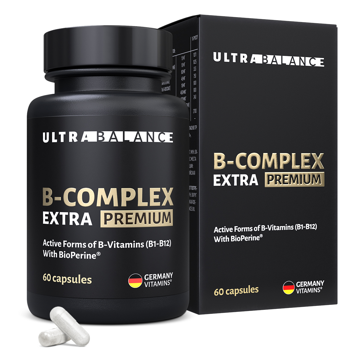 БАД UltraBalance B-complex extra, биотин 60 капсул - фото 1