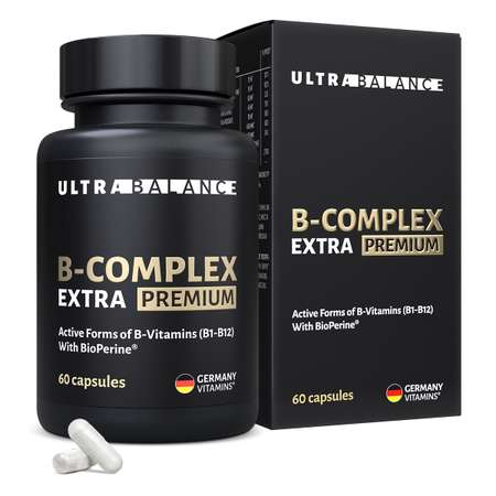 B-complex extra UltraBalance комплекс витаминов группы В биотин для женщин и мужчин 60 капсул