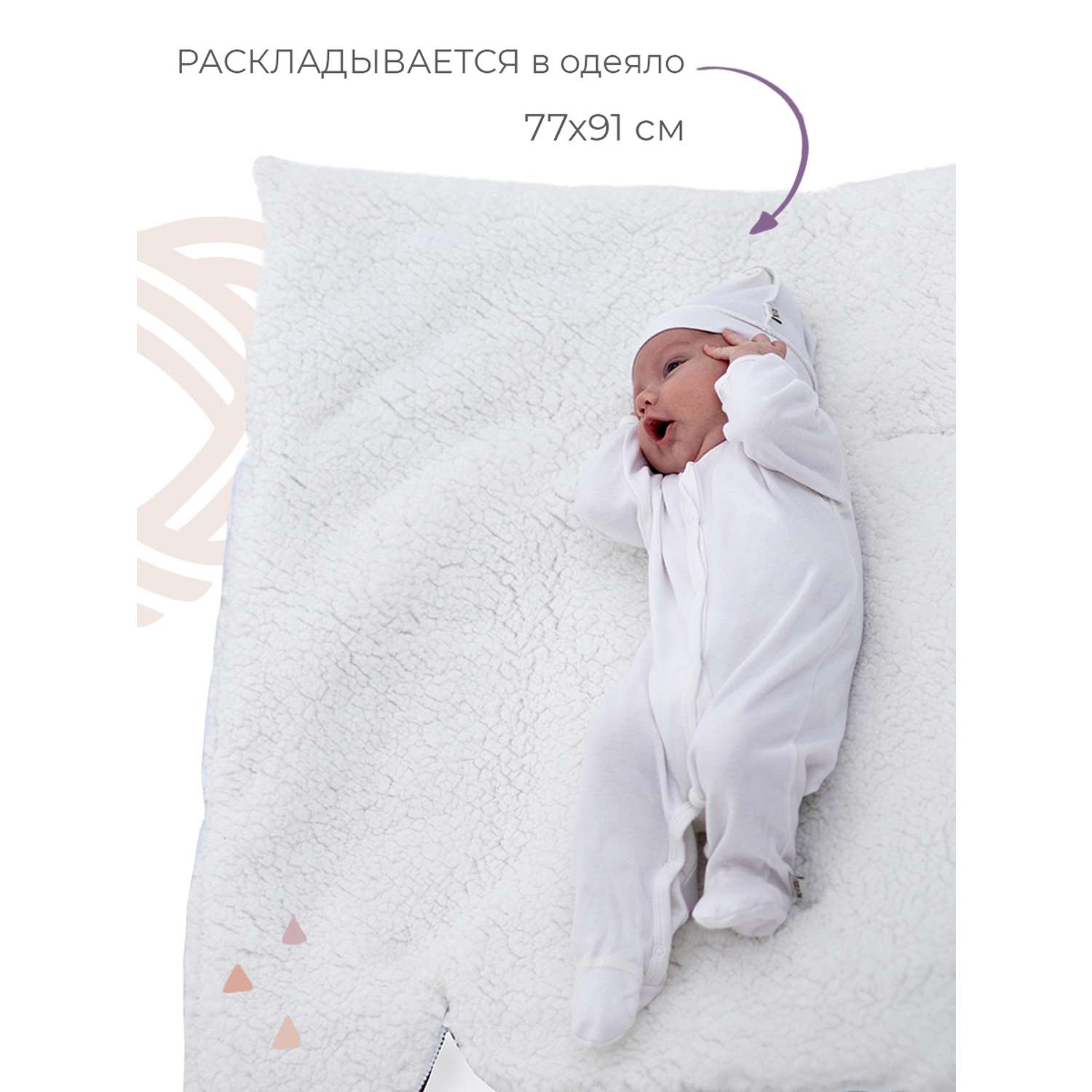 Конверт в коляску inlovery для новорожденного «Нортес» капучино - фото 5