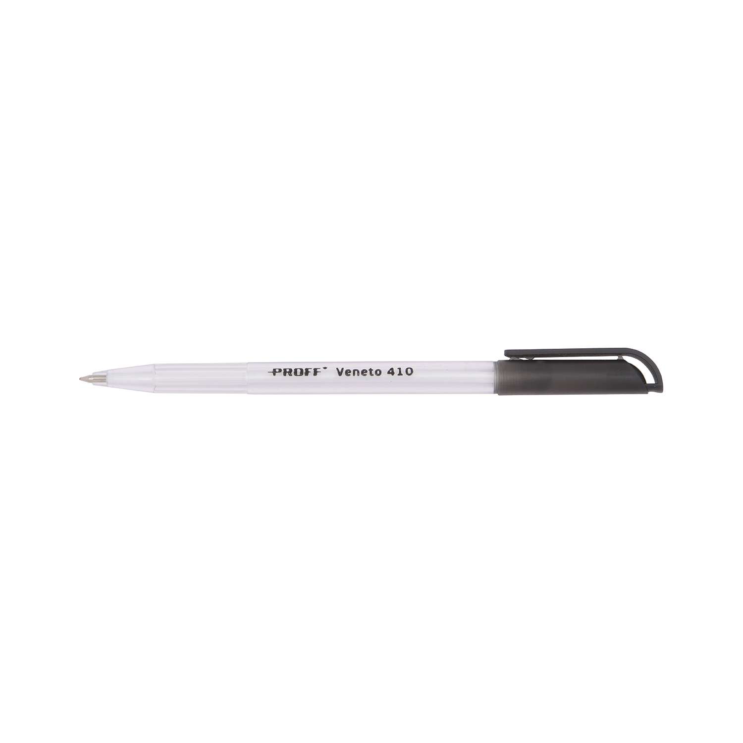 Ручка Proff шариковая черная Veneto 410 (0.7 мм) с прозрачным корпусом - фото 2