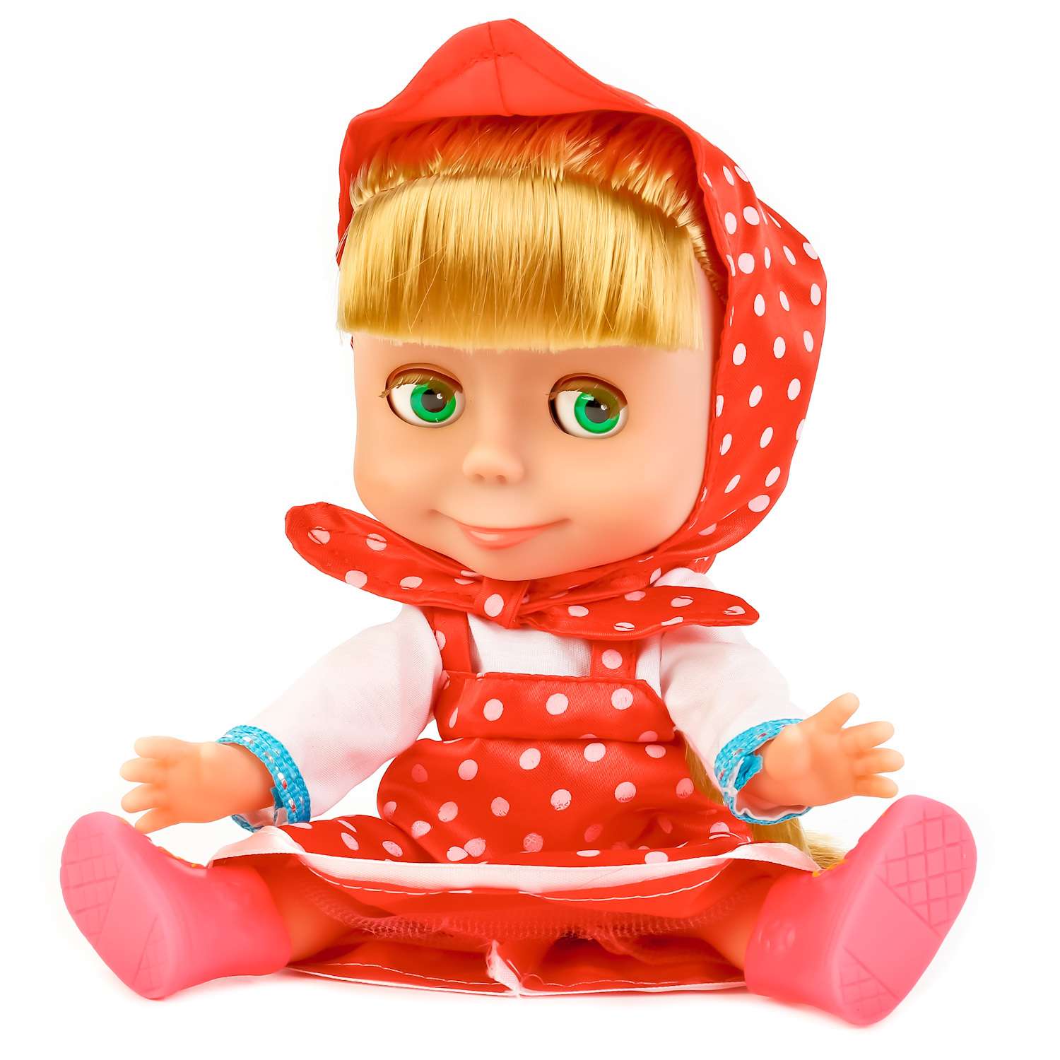 Кукла интерактивная Карапуз Маша в платье в горох 247380 - фото 4