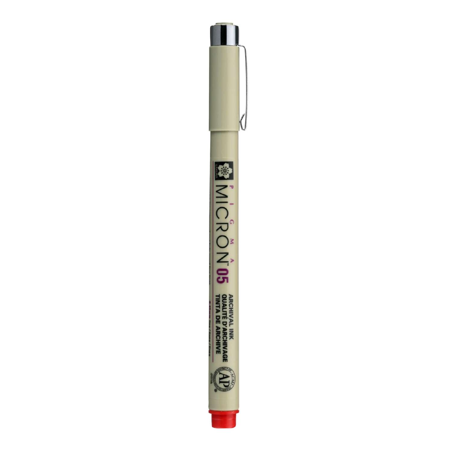 Ручка капиллярная Sakura Pigma Micron 05 цвет чернил: красный - фото 1