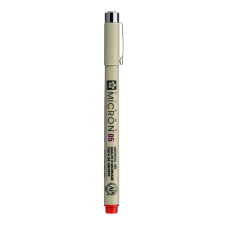 Ручка капиллярная Sakura Pigma Micron 05 цвет чернил: красный