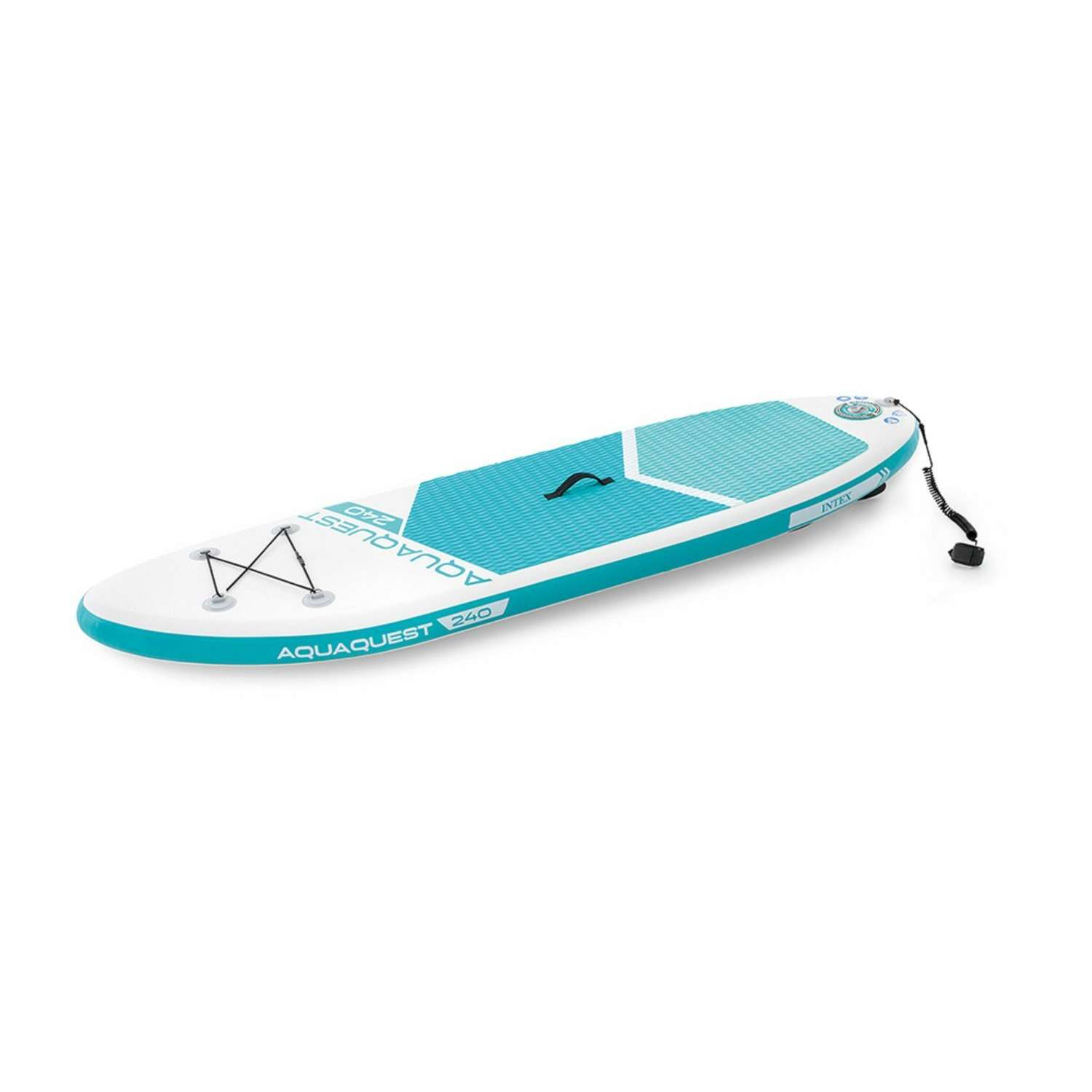 Доска для плавания INTEX Aqua Quest 240 244x76x13 см с насосом веслом и сумкой - фото 1