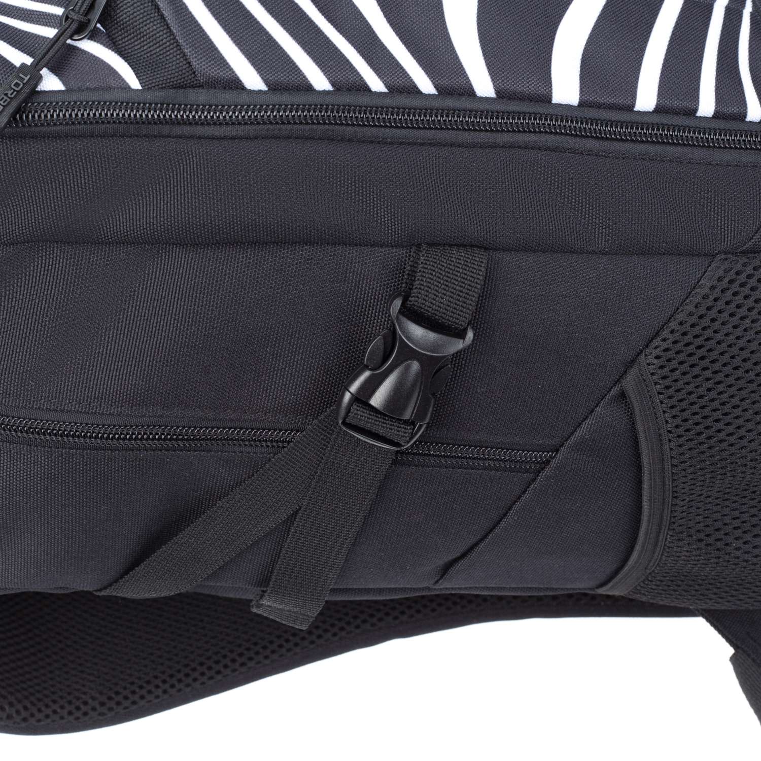 Рюкзак TORBER CLASS X черный с принтом Зебра - фото 9