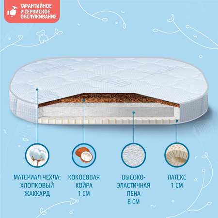 Матрас Nuovita Cloud овальный 125*75*11см