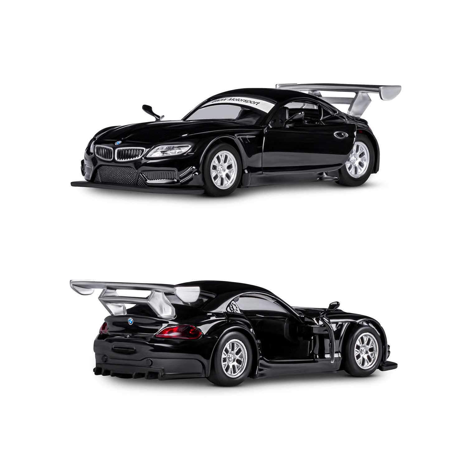 Машинка металлическая АВТОпанорама игрушка детская 1:38 BMW Z4 GT3 черный инерционная JB1200132 - фото 6