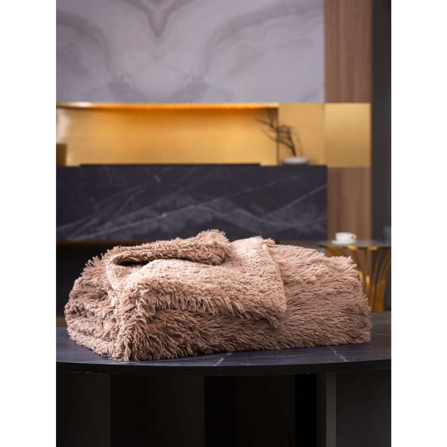 Плед Arya Home Collection Пушистый 200х220 Parison меховое на диван кровать - фото 6