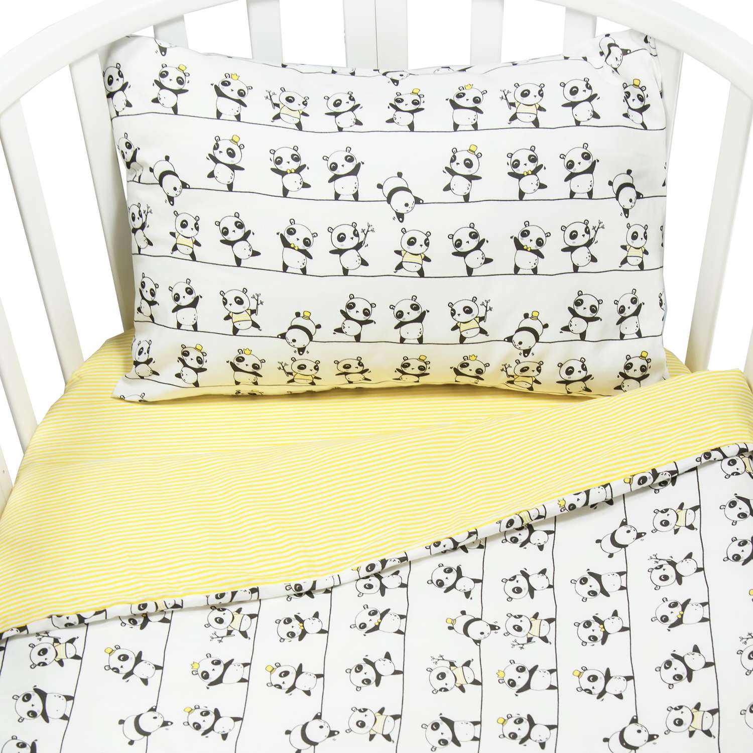 Комплект постельного белья Amarobaby Baby Boom Панды 3предмета AMARO-3003-P - фото 6