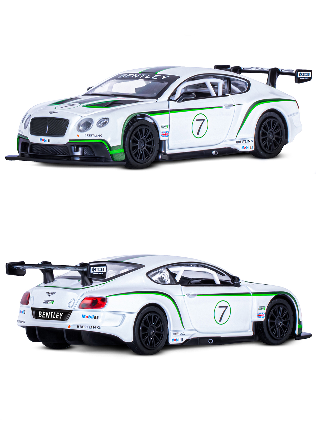 Автомобиль АВТОпанорама Bentley 1:32 белый JB1251315 - фото 6