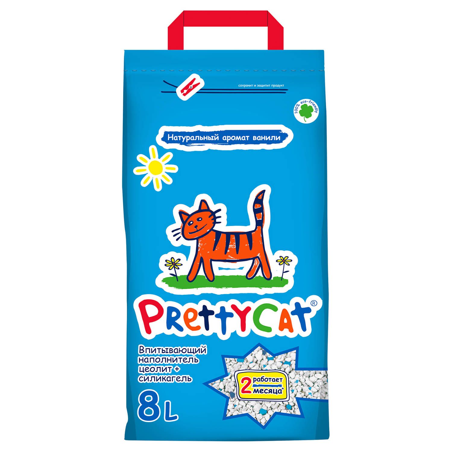 Наполнитель для кошек PrettyCat Aroma Fruit глиняный впитывающий с део-кристаллами 4кг - фото 1