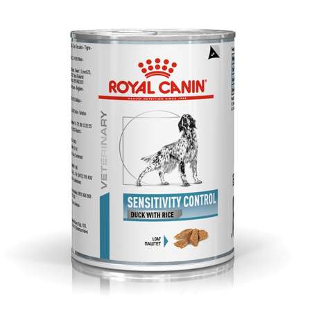 Корм для собак ROYAL CANIN Sensitivity Control при аллергии и заболеваниях кожи или непереносимости c уткой и рисом консервированный 420г