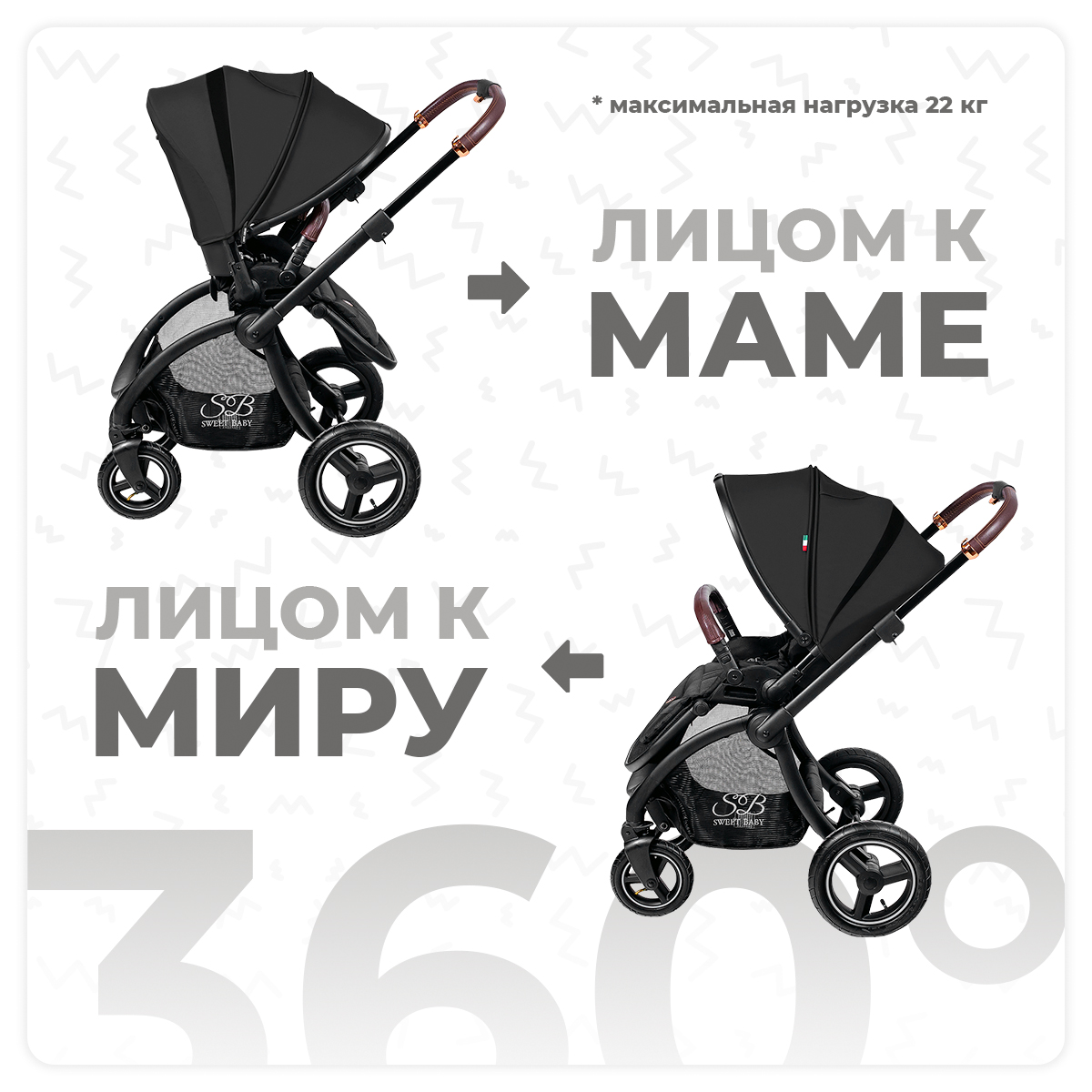 Коляска 3в1 Sweet Baby Cupola Black Neo - фото 8