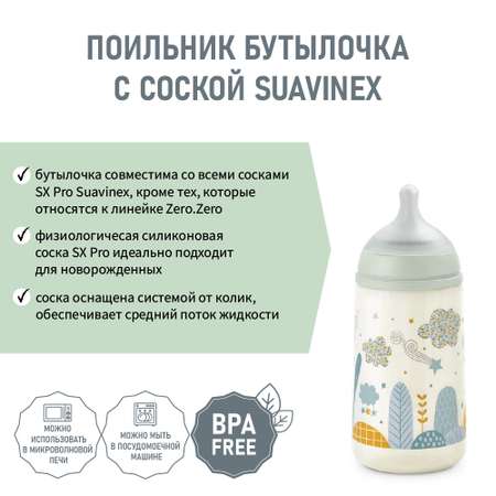 Бутылочка Suavinex Пластиковая 270 мл с соской