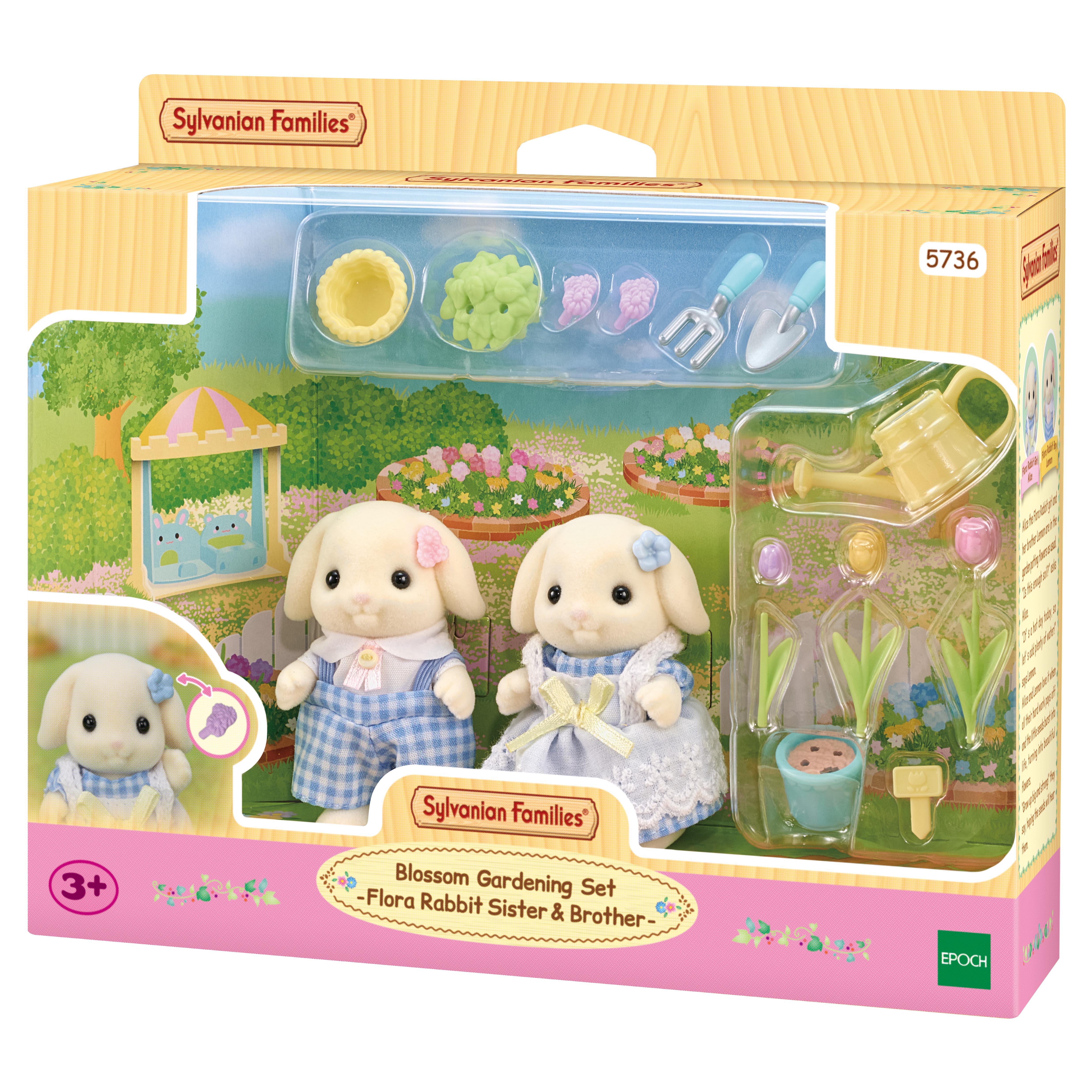 Набор Sylvanian Families Цветочные кролики брат и сестра 5736 купить по  цене 2159 ₽ в интернет-магазине Детский мир