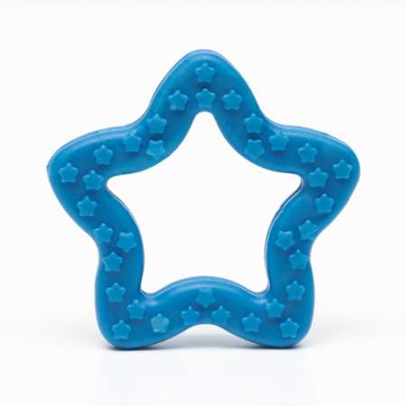 Игрушка Пижон жевательная суперпрочная «Звезда» 8 см голубая