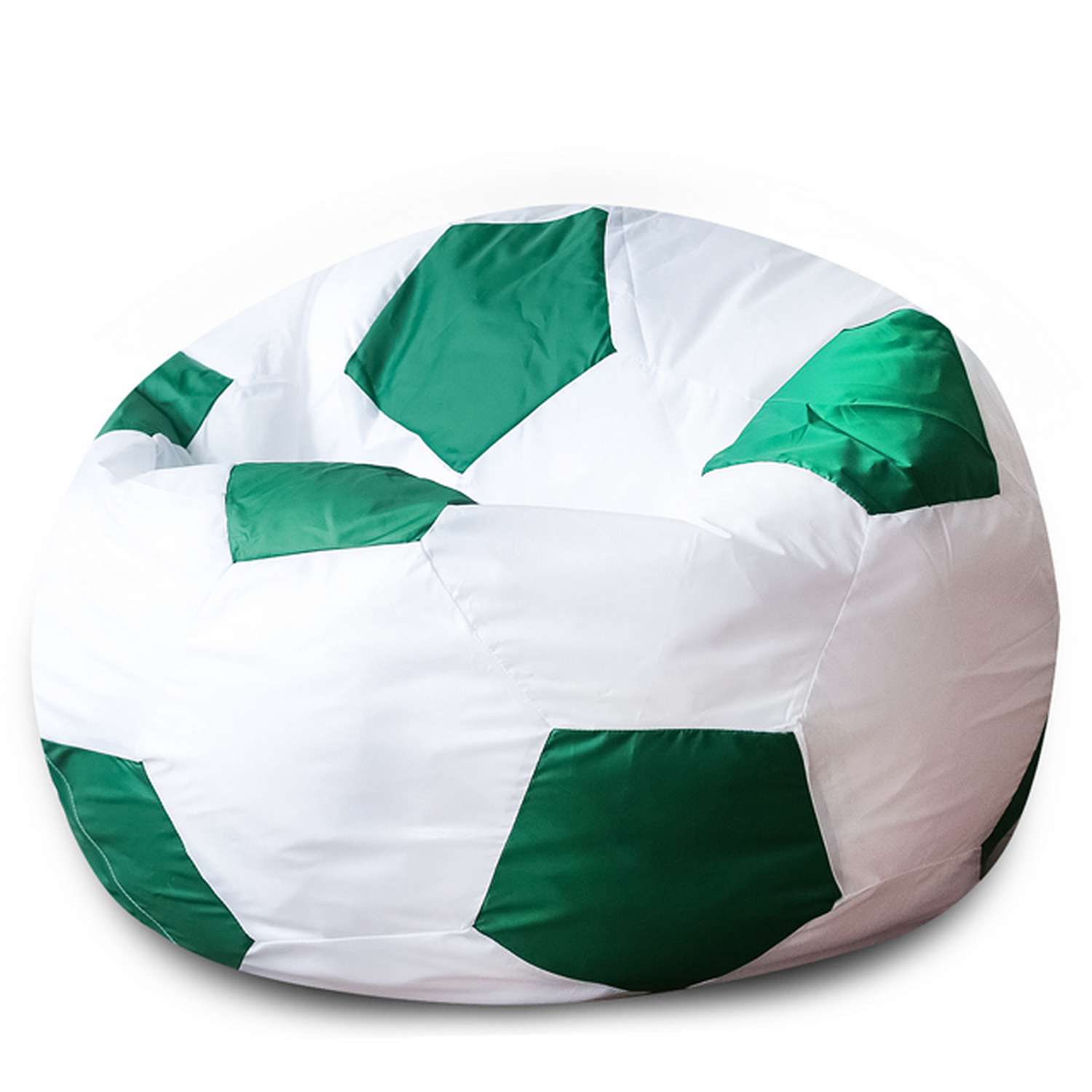 Кресло-мешок DreamBag Мяч Бело-Зеленый Оксфорд - фото 1